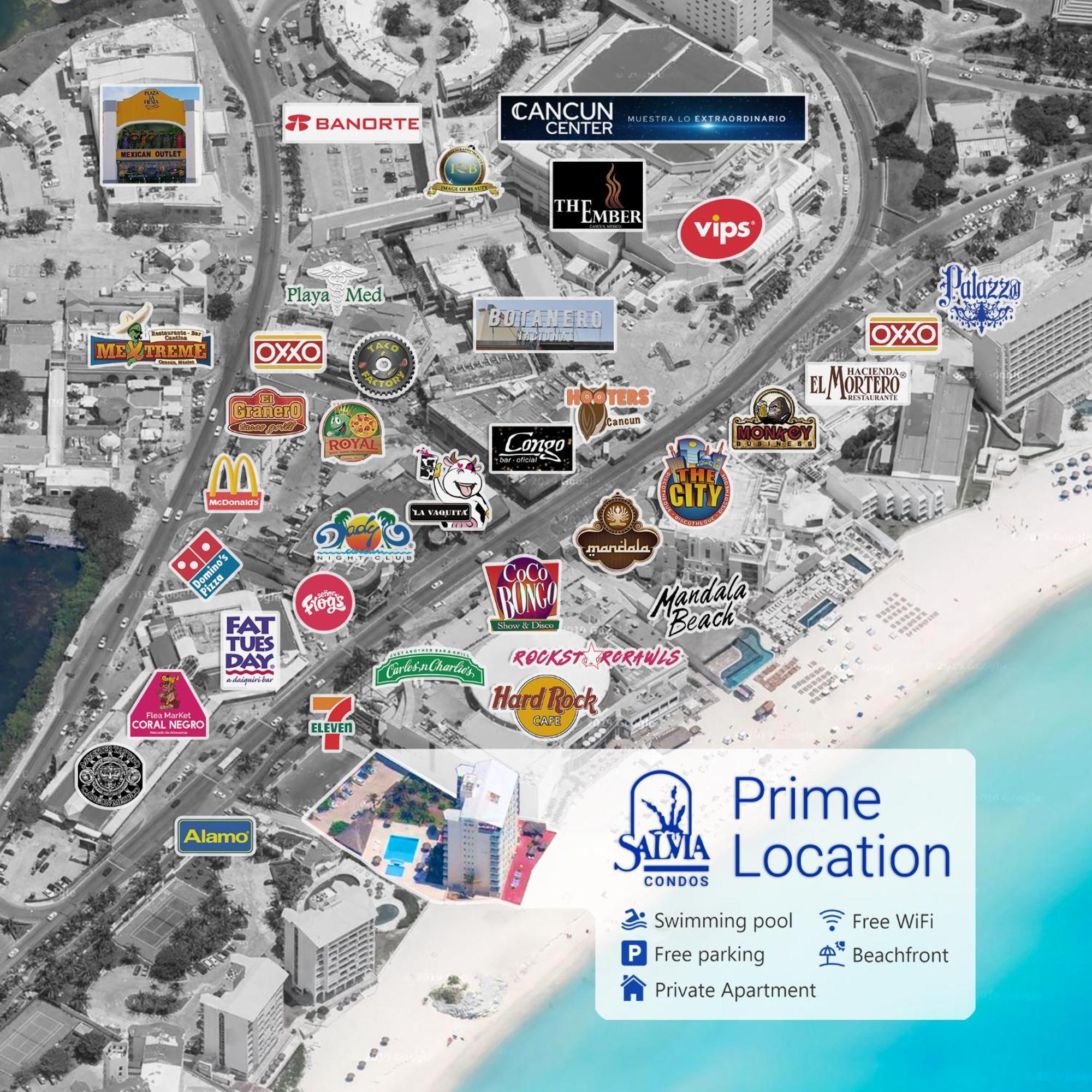 Paradise Beachfront & Nightlife Heart Cancún Exteriér fotografie